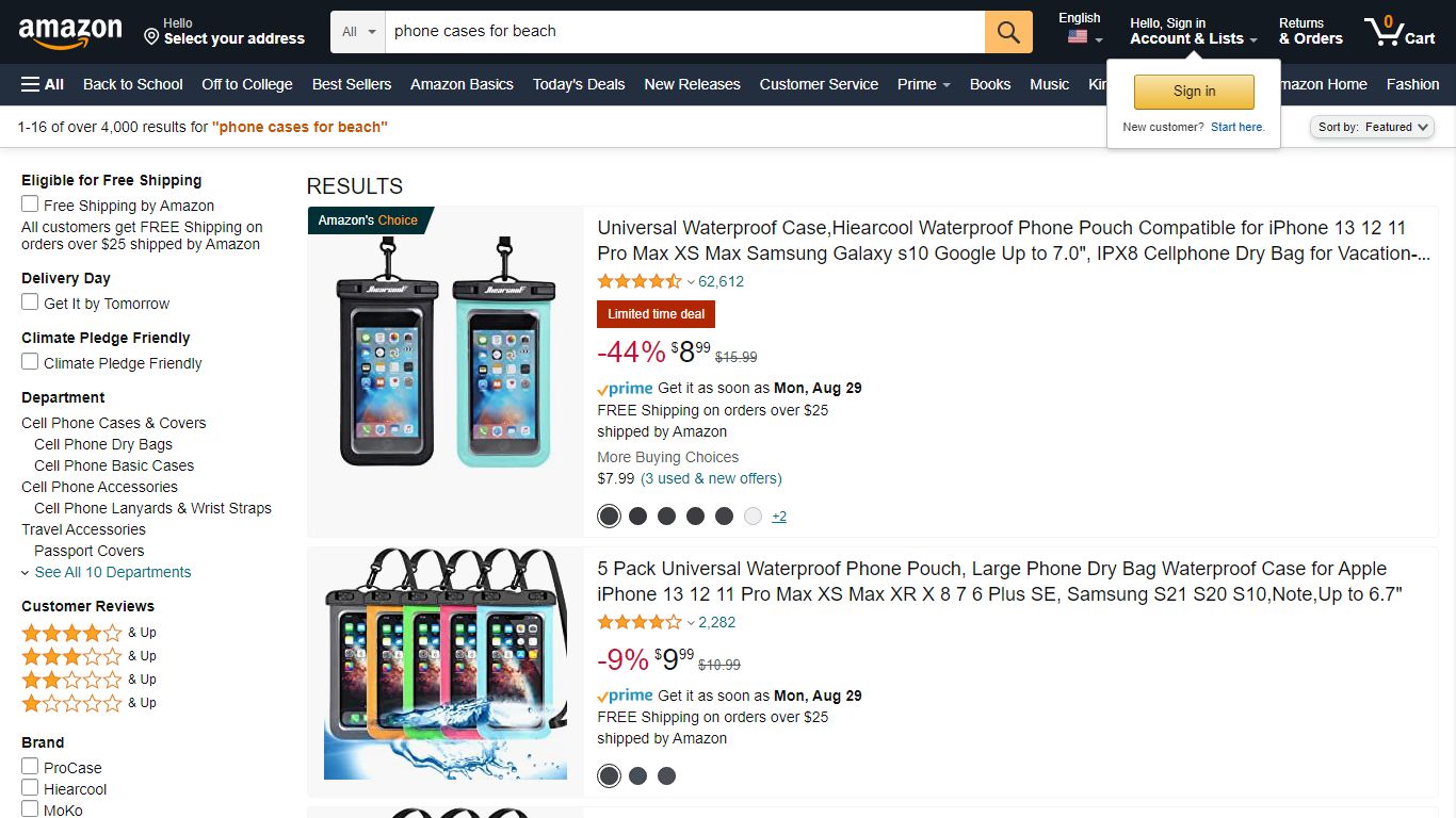 Amazon.com: phone cases for beach