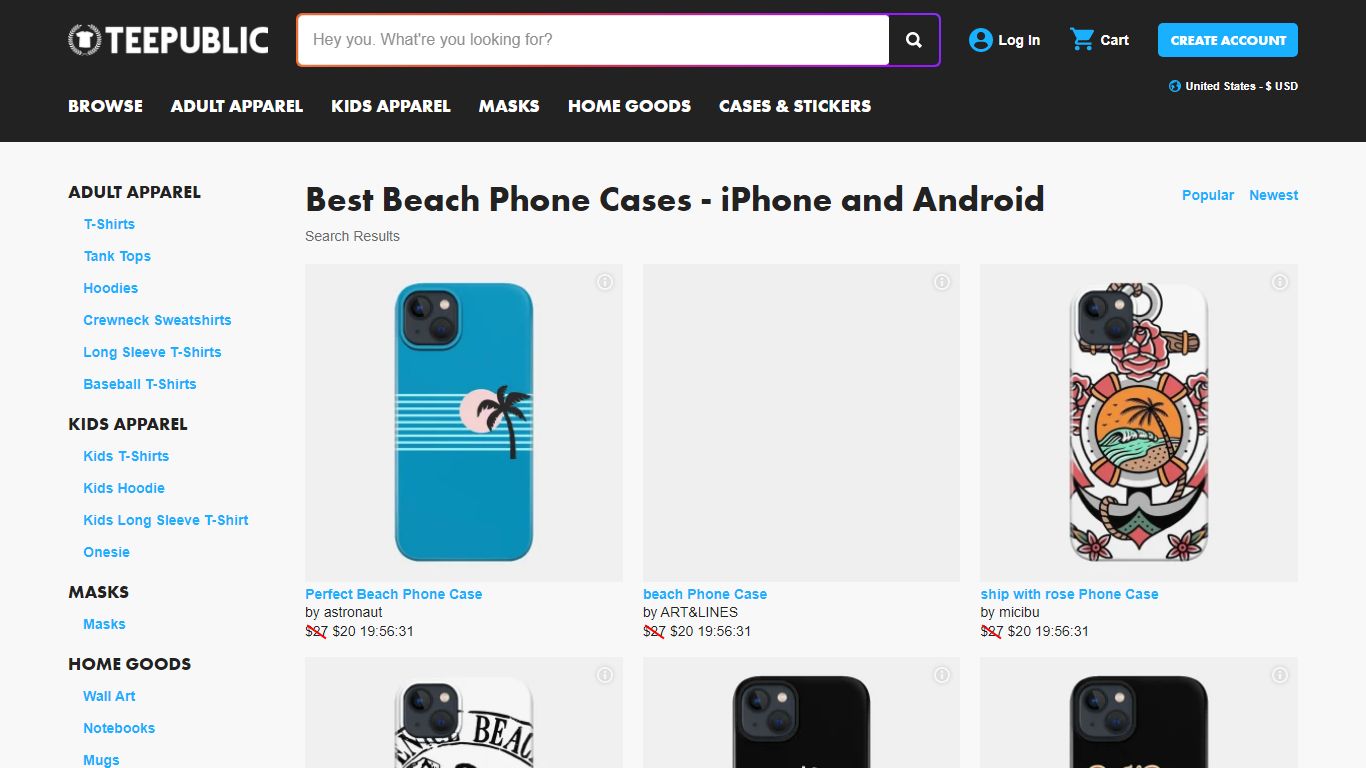 Best Beach Phone Cases - iPhone and Android | TeePublic